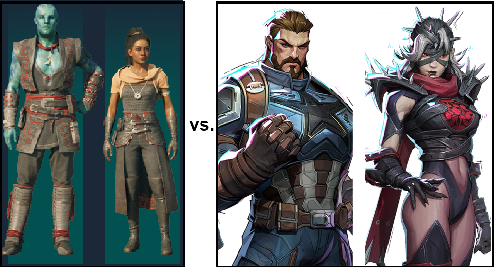 Avowed art vs. Marvel Rivals art.